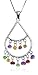 Jewelry : Sterling Silver Peridot, Garnet, Citrine & Amethyst Pendant