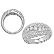 14K White Gold Diamond Ring - 1.08 Ct.