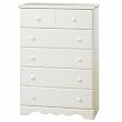 South Shore Summer Breeze Country Vanilla Cream 5 Drawer Chest 3210035
