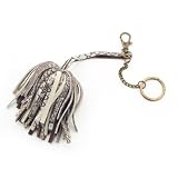 Recycled XL Leather Keyring in Neutral||RF10F