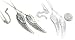 Beautiful Double Angel Wings Charm Necklace ~ Bright Silver or Antique Finish