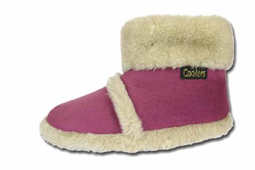 New Ladies Coolers Branded FUR COLLAR Microsuede Textile Upper Fluffy Lined Snugg Boot Slipper 316. To Fit UK Adult Sizes 3-4 / 5-6 / 7-8