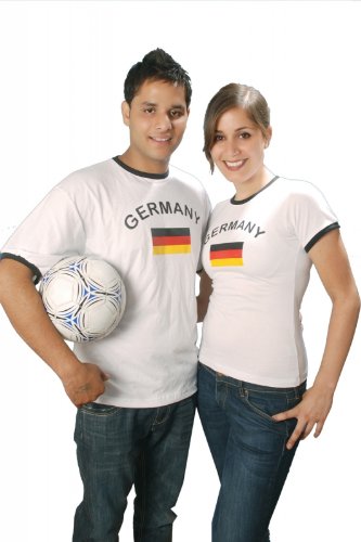 BRUBAKER Deutschland Fan T-Shirt Weiß Gr. XXXL
