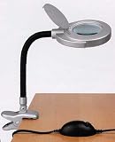 Contemporary Lamps, Clip-On Baby Mag-Lite Adjustable Magnifying Desk Lamp by Lite Source
