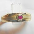 14K Yellow Gold Ruby Man's Ring