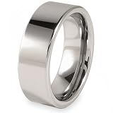 Flat Polished Tungsten Carbide Band (8.0mm) - Sizes 5 - 13