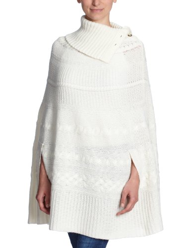 Tommy Hilfiger Damen Pullover 1M87602097 / FULLER PONCHO, Gr. 38 (M), Wei&szlig; (ESSEX IVORY 11 Preisvergleich