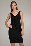 Valentino Black Sleeveless Sash Collar Dress