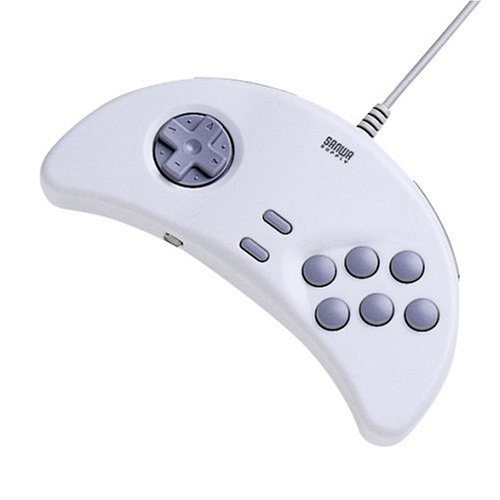 SANWA SUPPLY USB�Q�[���p�b�h �B�l �O���[ JY-P71UG