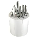 Five Finger Fillet Kitchen Knife Set, White Base Silver Hand by CSB