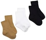 Jefferies Socks Seamless Casual Crew Sock, 3 Pack, Khaki/White/Navy