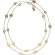 Coach Snap with Stone Gold Chain Necklace 36"