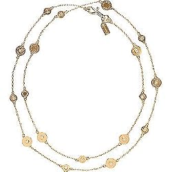 Coach Snap with Stone Gold Chain Necklace 36"