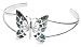 Silver Pave Shell Butterfly Bangle