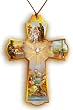 Holy Spirit Necklace with Cord, 2 x 1.5" - MADE IN ITALY