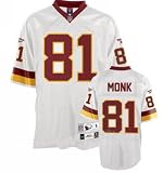 Washington Redskins NFL Jersey Art Monk #81 White Throwback Jersey Size 56
