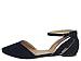 BAMBOO Women's Almond Toe Double Open Shank Skimmer With Ankle Strap