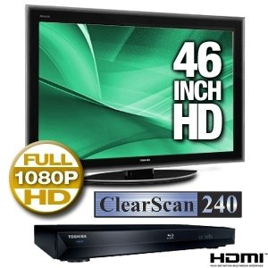 Toshiba 46SV670U 46" LED HDTV Blu-ray Bundle