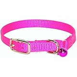 Hamilton Safety Cat Collar with Bell, Hot Pink, 3/8" Wide x 10" Long