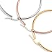 FIBO STEEL 3 Pairs Stainless Steel Hoop Earrings Set for Women 40-60mm