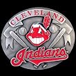 Cleveland Indians Pewter Belt Buckle - MLB Baseball Fan Shop Sports Team Merchandise