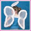 White Marabou Angel Wings & Halo Headband