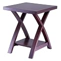 Owen X Curve Leg End Table - Antique Walnut