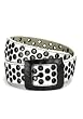 1 1/2 Inch Blk Leather Eyelet Belt