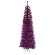 12' Pre-Lit Purple Artificial Pencil Tinsel Christmas Tree - Purple Lights
