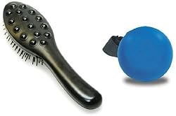 Motorized Hair Brush Head Tingler Therapeutic Head Scalp Massager and Foam Rubber Stress Ball