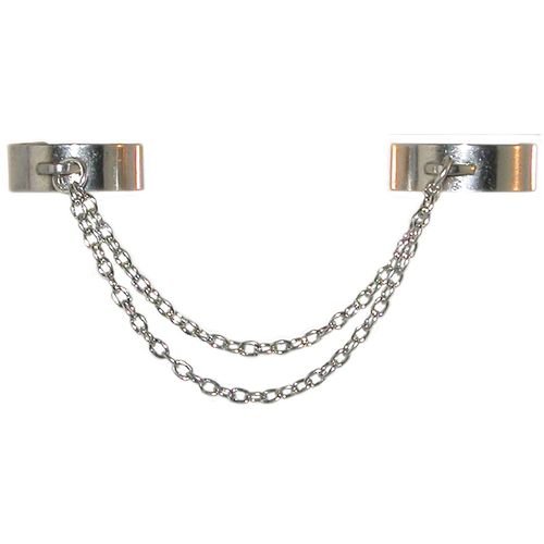 2 Finger Chain Bondage Ring In Silver