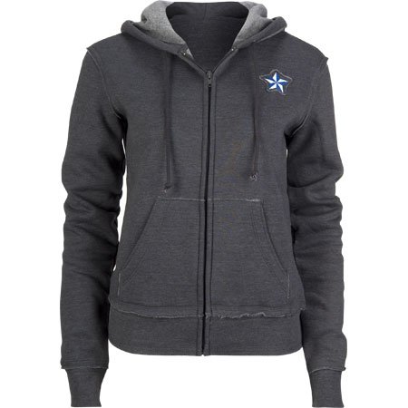 FULL TILT Nautical Star Womens Hoodie - Charcoal