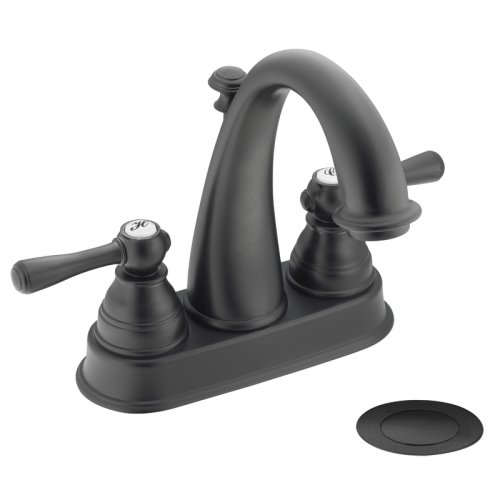 Moen 6121WR Kingsley Two-Handle High Arc Bathroom Faucet, Wrought Iron