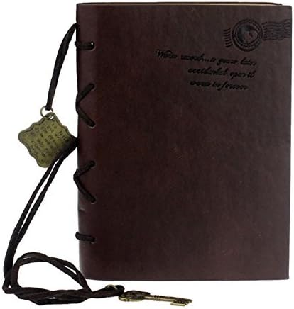 Fashion Vintage Magic Key String Retro Leather Note Book Diary Notebook Brown
