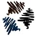 SUMITA COSMETICS Mini Eyeliner Pencils (3PACK) - Darks (Black, Brown, Midnight Blue)