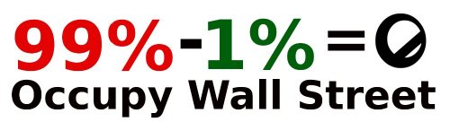 99% Occupy Wall Street Bumper Sticker