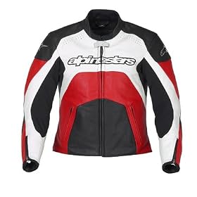 Alpinestars Womens Stella GP Plus Leather Motorcycle Jacket Red 38 311098-30-38