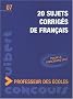 20 Sujets corrig�s de fran�ais
