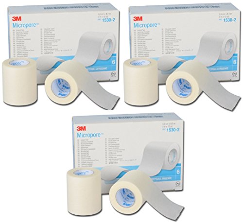 3 X Medical Tape MicroporeTM Paper 2 Inch X 10 Yards, 6 Per Box