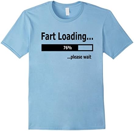 Men's fart loading, please wait, funny  XL Baby Blue