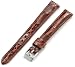 Artisan of Italy CITQR100-0312LR Women's Fashion Quick-Release Padded Crocodile 12mm Tan Watch Strap