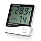 Digital LCD Temperature and Humidity Meter Clock Alarm