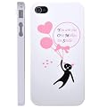 Original Iprotect Apple Iphone 4 4S iGlaze " Your are the one makes me smile " Hardcase weiss / rosa