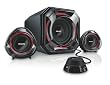 Philips SPA5300/05 Multimedia Speaker 2.1 - Black and Red