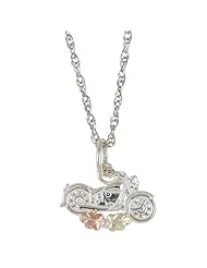 Black Hills Gold Sterling Silver Motorcycle Necklace