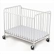 Foundations Stowaway Compact Size Folding Crib, White