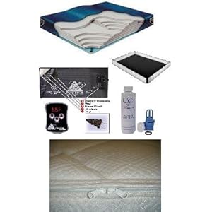 California King Boyd 99% Waveless Lumbar Supreme Kit With 3000ct Cotton Zipper cover, Heavy duty 12 Mil Safety Liner, Digital 300 watt Heater, Fill kit Adapters and a 8oz Bottle of Blue Magic Water bed Conditioner