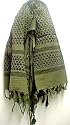 Olive Green / Black Arab Kafiyah Head Scarf Shemagh