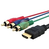 HDMI Cable:HDMI to 3-RCA Male Audio Video Component Cable For HDTV