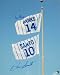 Ernie Banks and Ron Santo Chicago Cubs - Retired Number Flag - Autographed 16x20 Photograph